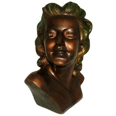Französische Antike Lebensgroße Art Deco Büste ca. 1930