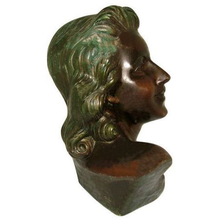 Französische Antike Lebensgroße Art Deco Büste ca. 1930