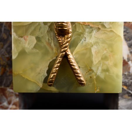 Art Deco Antike Englische dreiteilige Ormolu Elefanten Uhr ca. 1920