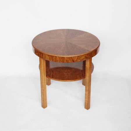 Antiker Art Deco Beistelltisch Massivholz Nussbaum englisch ca 1930