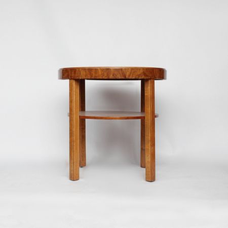 Antiker Art Deco Beistelltisch Massivholz Nussbaum englisch ca 1930