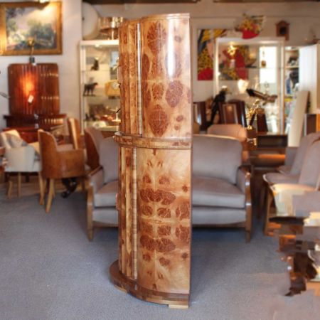 Antikes Art Deco Cocktail Cabinet Nussbaum englisch Epstein ca 1930