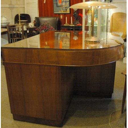 Art Deco Palisander Schreibtisch Massivholz original antik ca 1920