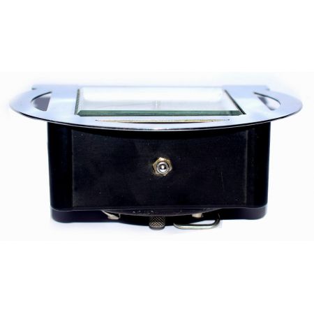 Antike französische Art Deco Kaminuhr Wecker Chrom ca 1930