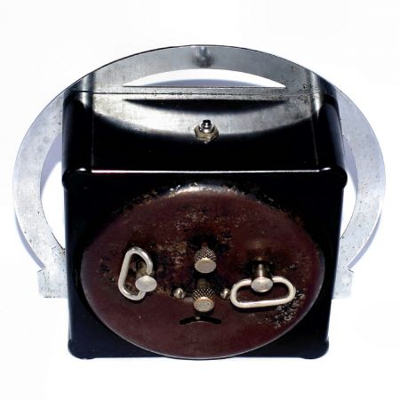 Antike französische Art Deco Kaminuhr Wecker Chrom ca 1930