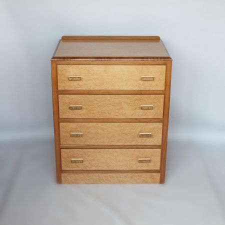 Englische Art Deco Nussbaum Kommode antik ca 1930