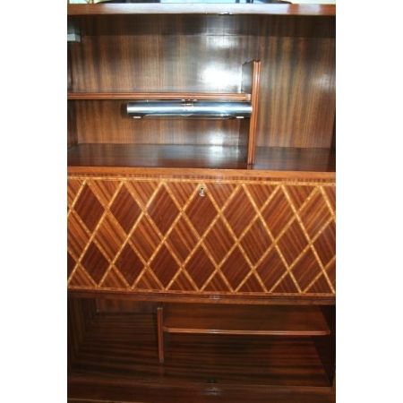 Antiker Art Deco Sekretär Schrank Nussbaum Palisander circa 1930