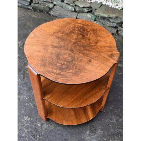 Art Deco Nussbaum Kaffeetisch Beistelltisch antik ca 1930