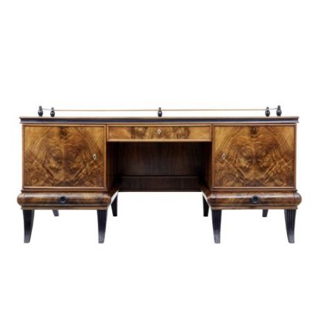 Schwedischer Art Deco Schreibtisch Palisander antik ca 1930
