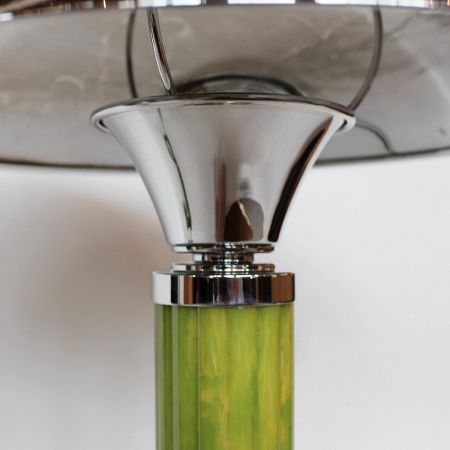 Antike Art Deco Tischlampe Chrom Bakelit englisch ca 1930