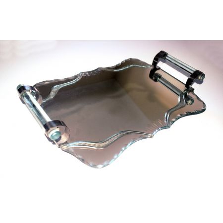 Französisches antikes Art Deco Chrom Tablett ca 1930