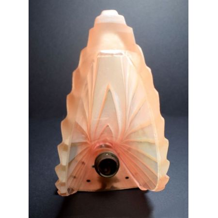 Antike Art Deco Wandlampen Bronze Glas ca 1930