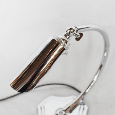 Antike Art Deco Chrom Schreibtischlampe englisch ca 1930