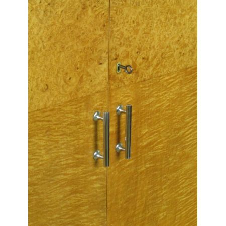 Antiker englischer Art Deco Ahorn Kleiderschrank ca 1930