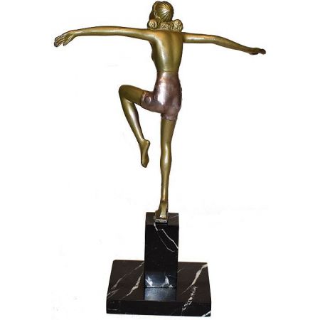 Antike Art Deco Bronzefigur Teilakt Figur "Tänzerin" ca 1930