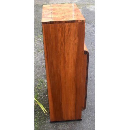 Englischer Art Deco Nussbaum Cocktailschrank antik ca 1930