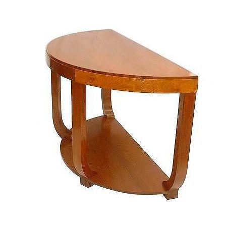 Art Deco Teakholz Beistelltisch antik ca 1930