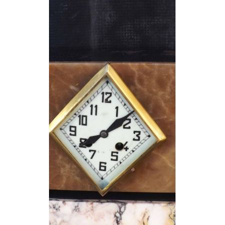 Antike Art Deco Kaminuhr Marmor englisch ca 1920