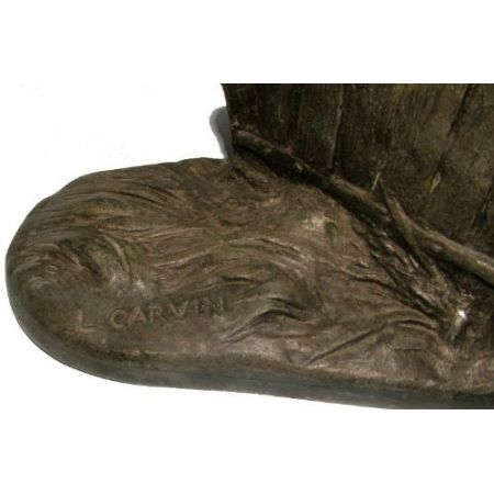 Antike französische Art Deco Bronzefigur "Windhund" Skulptur Calvin ca 1930