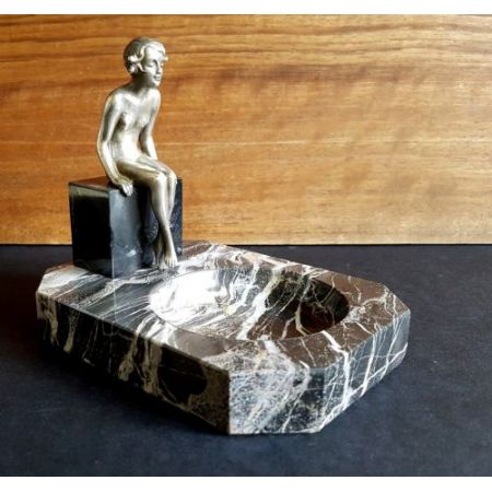 Österreichische Antike Art deco Bronze von Lorenzl ca. 1930