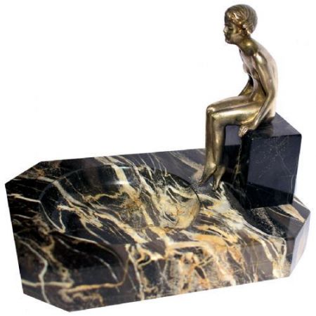 Österreichische Antike Art deco Bronze von Lorenzl ca. 1930