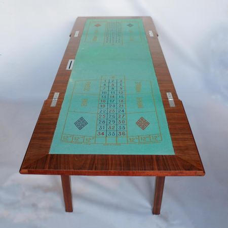 Antiker Englischer Asprey Art Deco Nussbaum Spieltisch ca. 1930