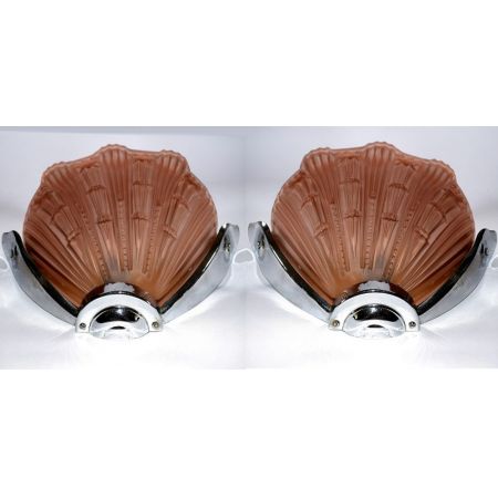 Art Deco Antikes Englisches Paar Wandleuchten ca. 1930