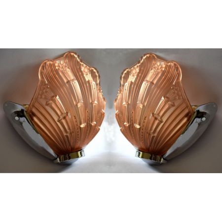 Art Deco Antikes Englisches Paar Wandleuchten ca. 1930