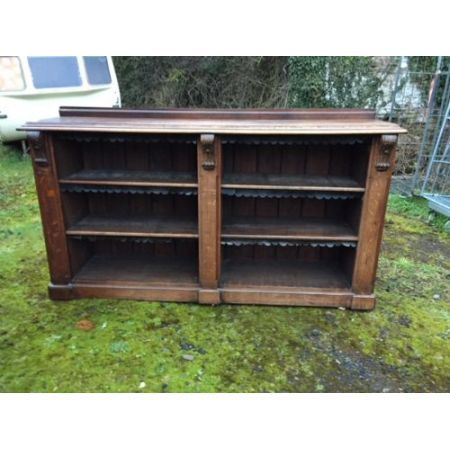 Englisches Antikes Paar Eichen Bücherregale ca. 19. JH.