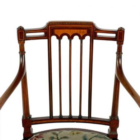 Edwardianischer britischer Esszimmerstuhl Mahagoni antik ca 1900