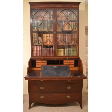 Regency Englischer Antiker Mahagoni Sekretär bureau bookcase ca. 1820