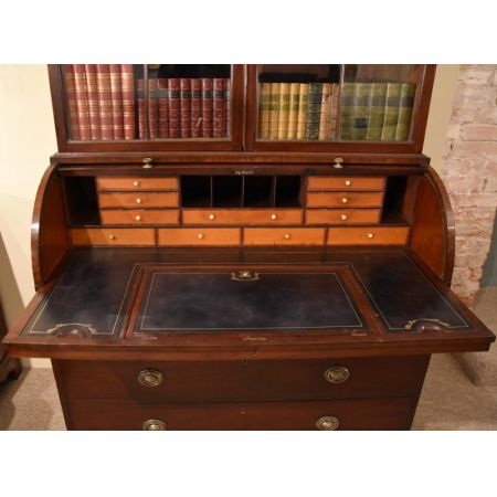 Regency Englischer Antiker Mahagoni Sekretär bureau bookcase ca. 1820