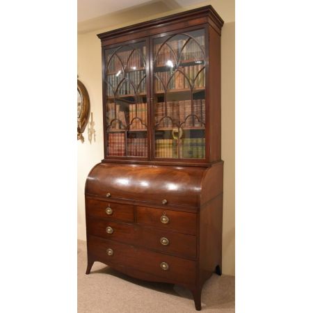 Regency Englischer Antiker Mahagoni Sekretär bureau bookcase ca. 1820