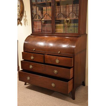 Regency Englischer Antiker Mahagoni Sekretär bureau bookcase ca. 1820
