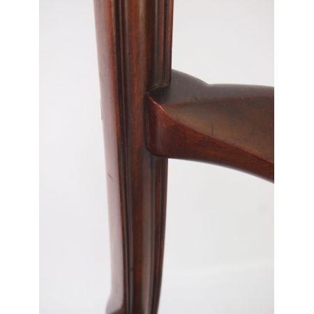 Edwardianischer antiker Chippendale Mahagoni Schreibtisch Stuhl ca 1890