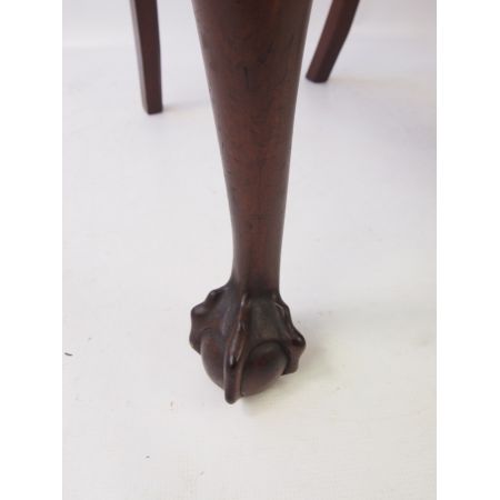 Edwardianischer antiker Chippendale Mahagoni Schreibtisch Stuhl ca 1890