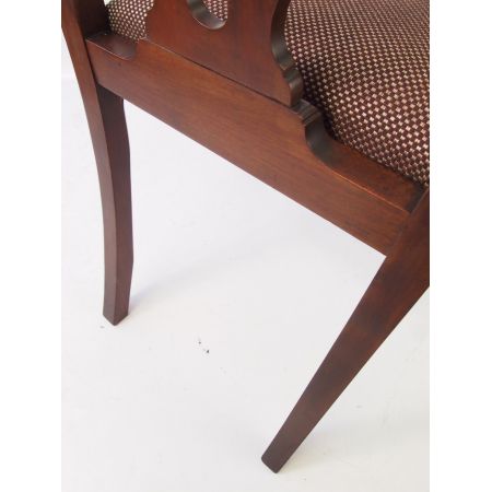 Edwardianischer antiker Chippendale Mahagoni Schreibtisch Stuhl ca 1890