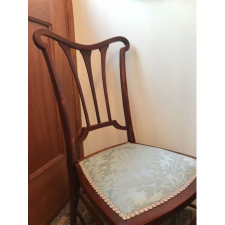 Edwardianischer Mahagoni Stuhl antik englisch ca 1890