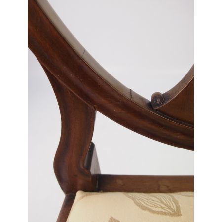 Edwardianischer Mahagoni Esszimmerstuhl original antik ca 1890