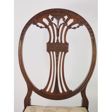 Edwardianischer Mahagoni Esszimmerstuhl original antik ca 1890