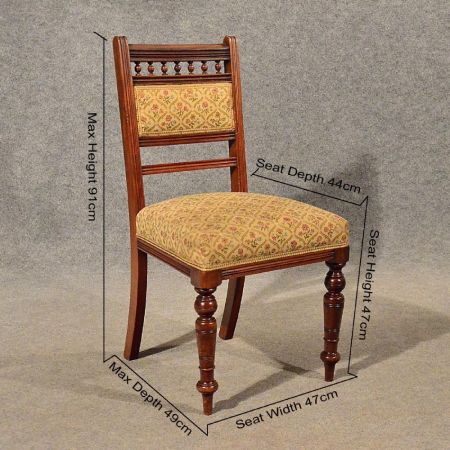 Antike edwardianische Esszimmerstühle Mahagoni englisch ca 1910