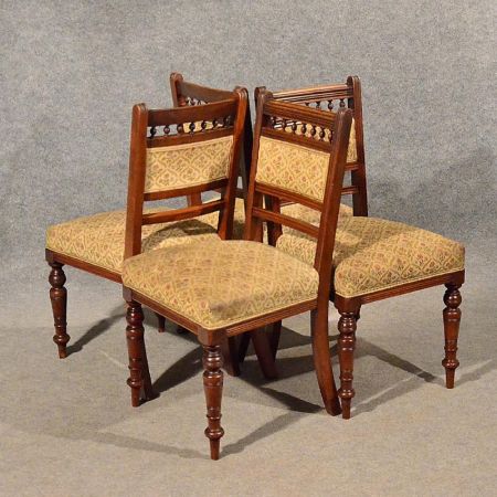 Antike edwardianische Esszimmerstühle Mahagoni englisch ca 1910