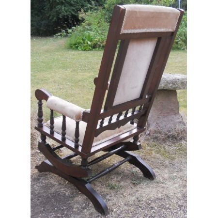 Edwardianischer antiker Mahagoni Schaukelstuhl englisch ca 1900