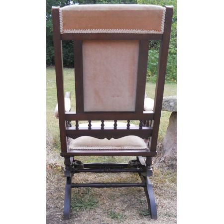 Edwardianischer antiker Mahagoni Schaukelstuhl englisch ca 1900