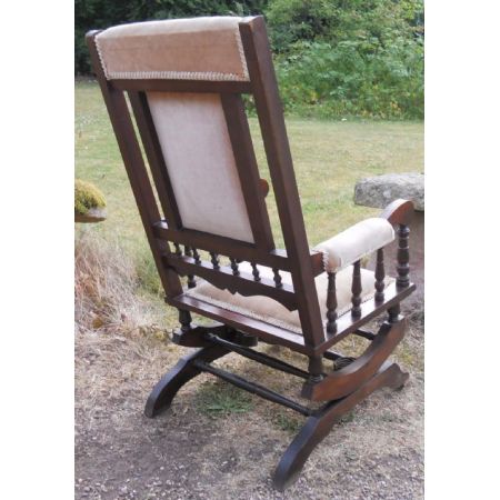 Edwardianischer antiker Mahagoni Schaukelstuhl englisch ca 1900