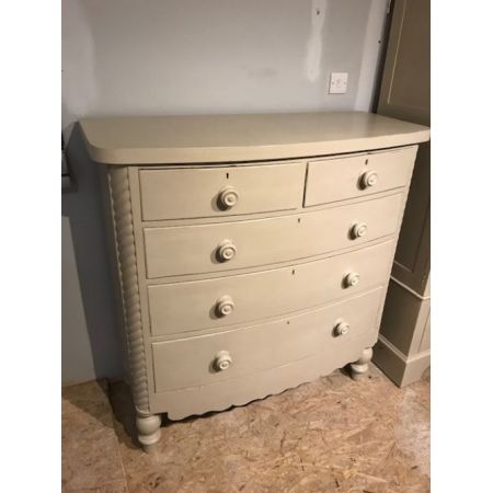 Viktorianische Englische Antike Mahagoni Bogenfront Kommode ca. 1860