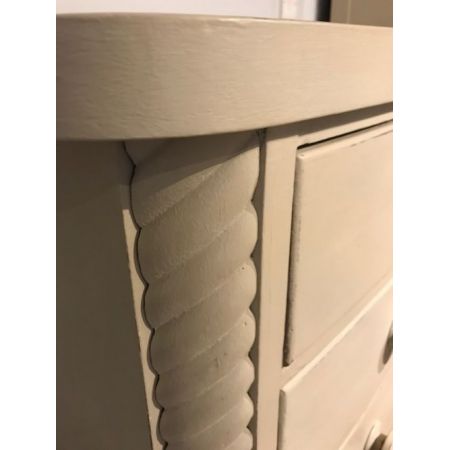 Viktorianische Englische Antike Mahagoni Bogenfront Kommode ca. 1860