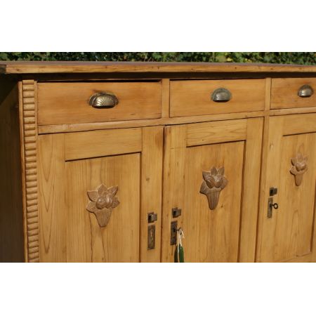 Antikes deutsches Kiefern Sideboard ca 1900