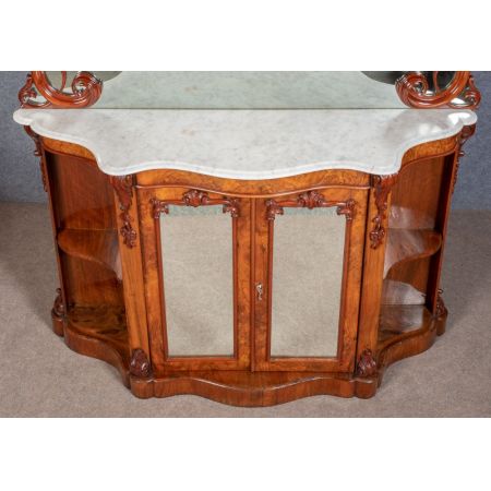 Viktorianisches englisches Nussbaum Sideboard antik ca 1870