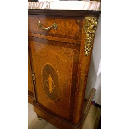 Antiker französischer Wohnzimmerschrank Eiche ca 1900